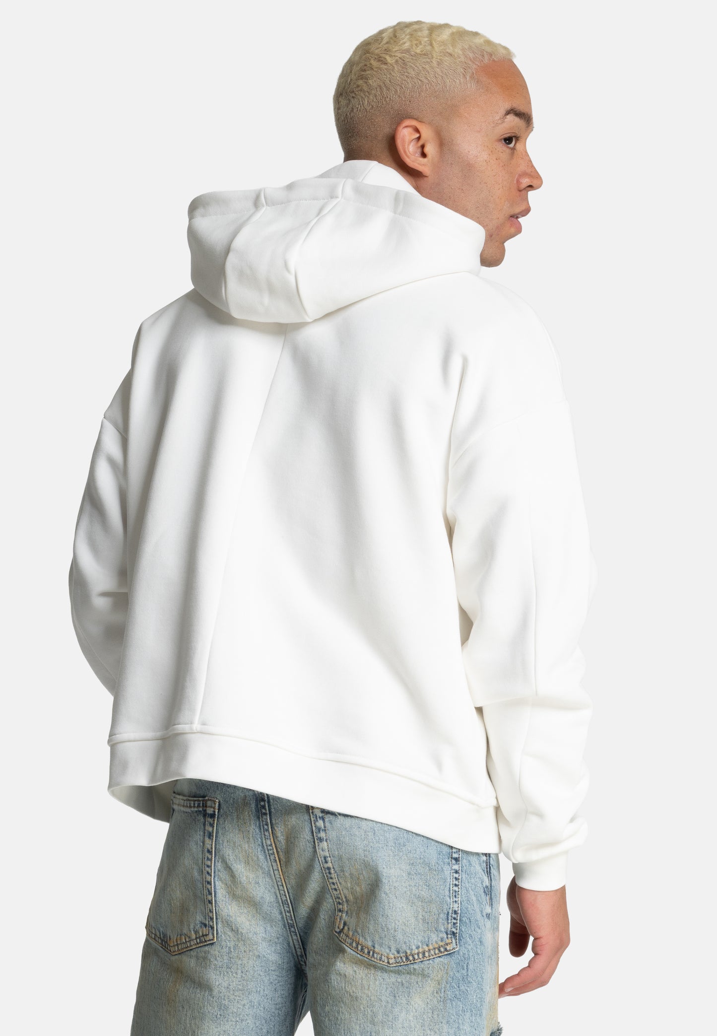 Hot & Rich Vintage Zip-hoodie Chalk